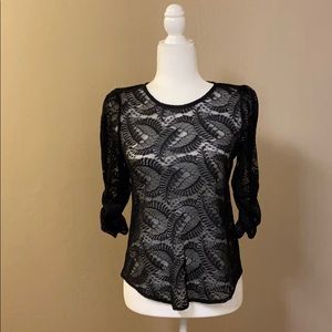 ❌SOLD❌ ✨NWT Avec Les Filles Black Lace Blouse